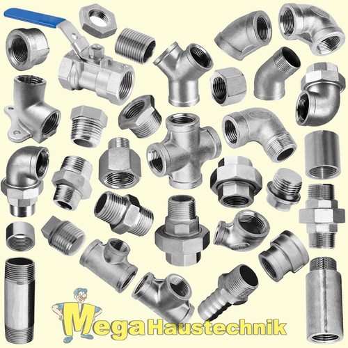 Gewinde fitting aus edelstahl - aus,